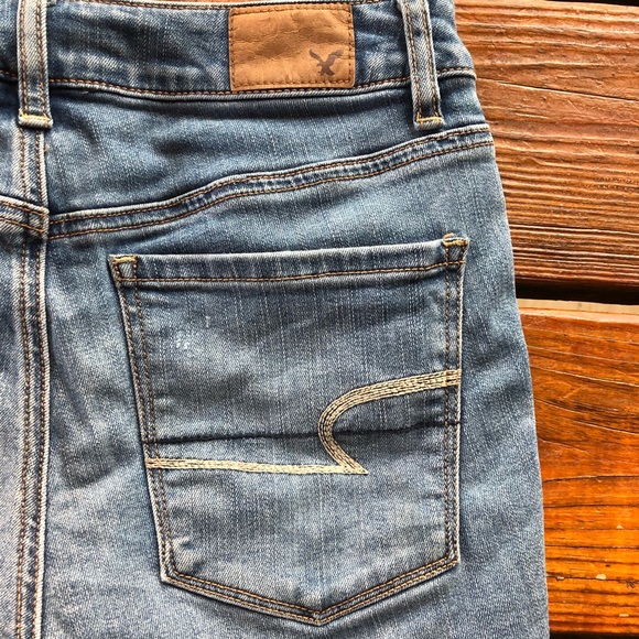 AE Hi-Rise Cutoff Jean Shorts 2 Super Stretch - Picture 7 of 7